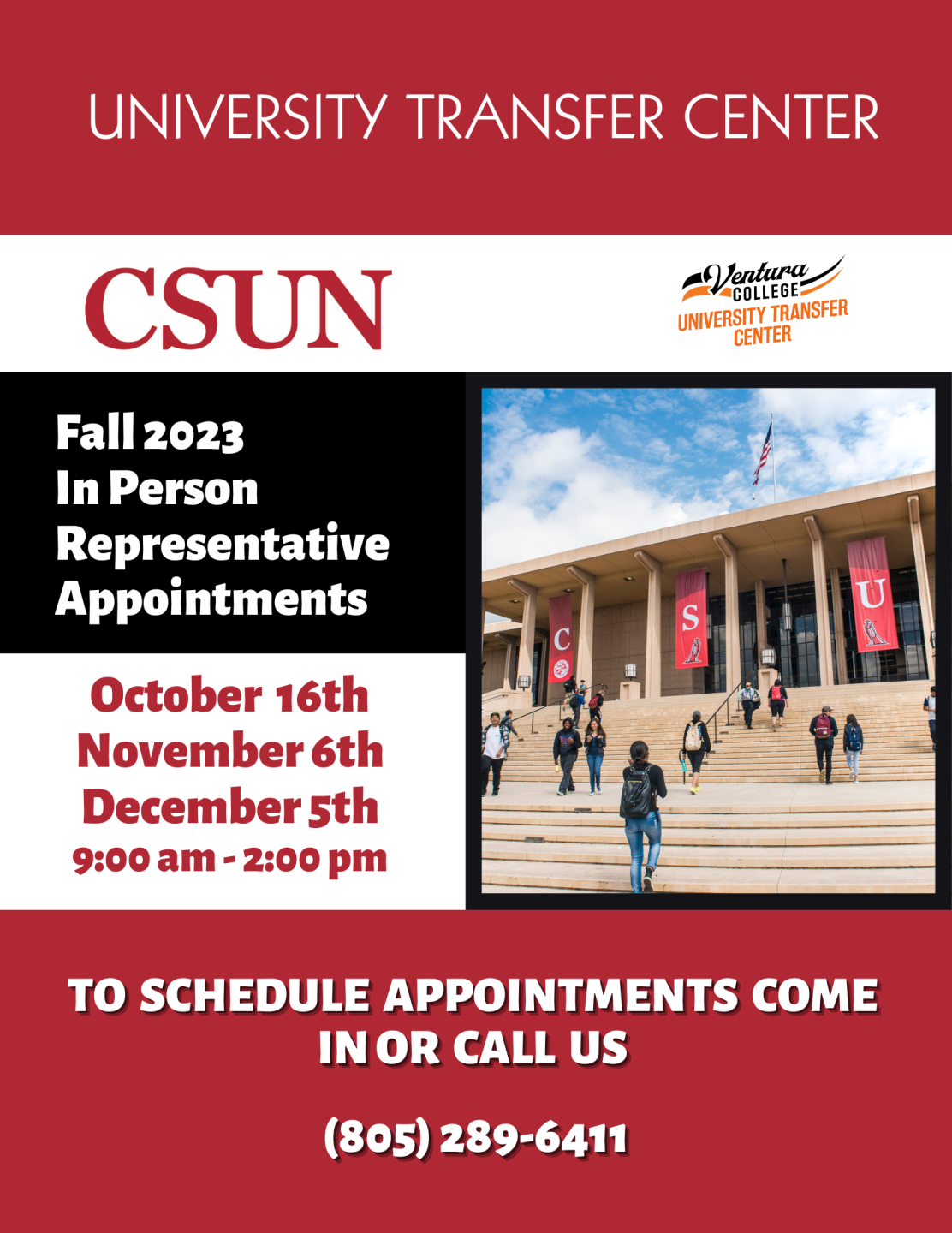 University Representatives Schedule of Visits | Ventura College